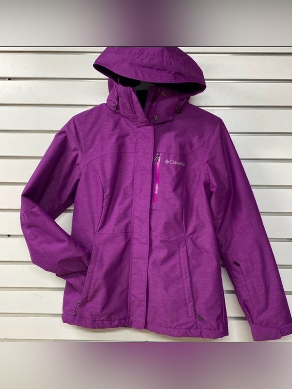 Columbia Purple Hooded Winter ski Jacket